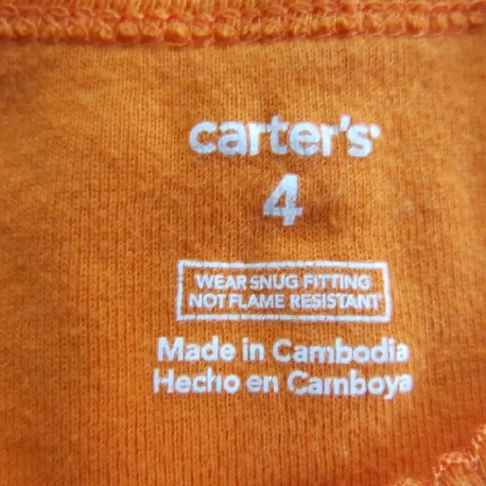HALLOWEEN Carters Girl Shirt Size 4 Keep Calm Ride On Witch Broom Long Sleeve